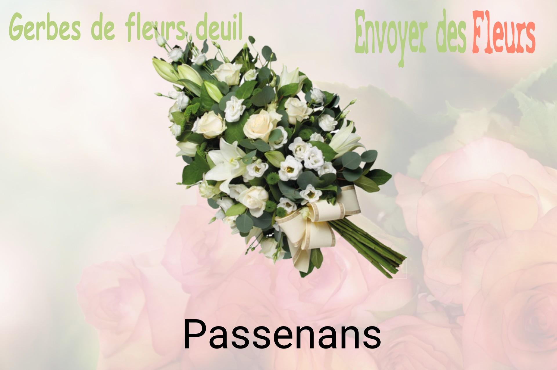 Gerbe de fleurs de deuil livrée à Passenans